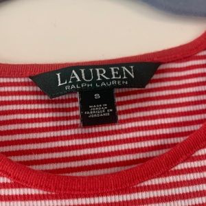 Ralph Lauren Red Striped Top Size Small - never worn!